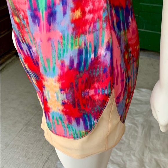 Nasty Gal multicolour mini dress with mesh detail - Picture 8 of 10